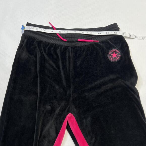 Converse Hoodie Pants Set Youth Large 12-13 Velour Pink Stripes Outfit Tracksuit - Picture 9 of 15